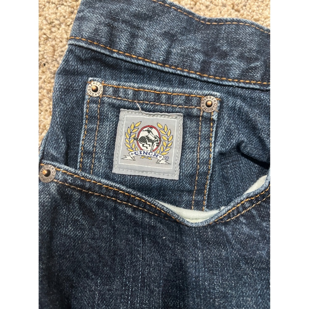 Cinch Mens Dark Wash Straight Leg Jeans Size 31x30 MB98034002 Silver Label - Picture 8 of 9